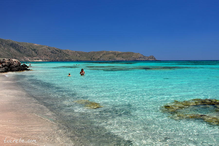 Пляж Элафониси с розовым песком Пляж Элафониси с розовым песком