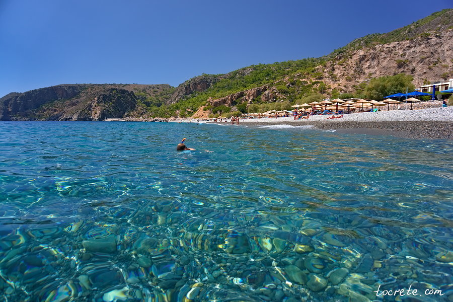 Пляжи с Голубыми флагами на Крите - пляж Суйя Пляжи с Голубыми флагами на Крите - пляж Суйя