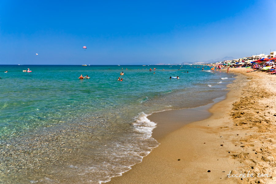 Пляжи Крита с Голубым флагом - городской пляж Ретимно Пляжи Крита с Голубым флагом - городской пляж Ретимно