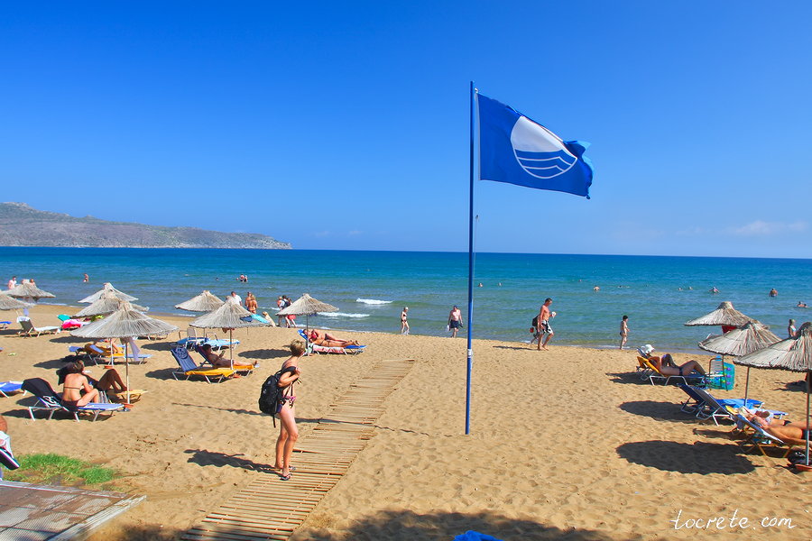 Пляж Агия Марина. Греция, остров Крит Пляж Агия Марина. Греция, остров Крит