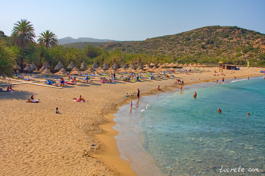 Пальмовый пляж Ваи. Греция, Крит, восточное побережье