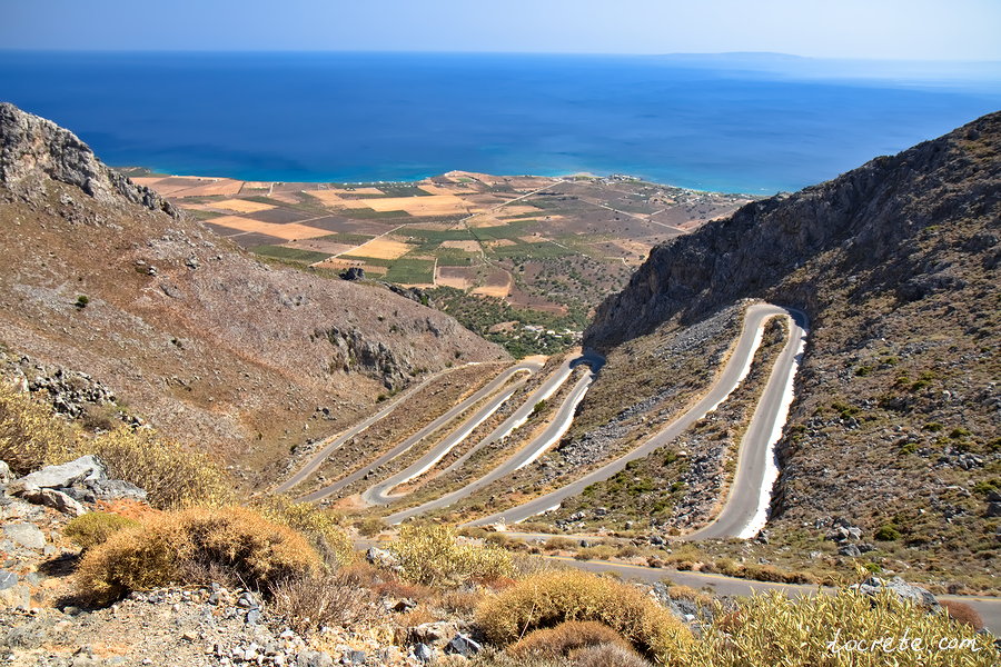 Дорога Каликратис - Капсодассос. Остров Крит в августе