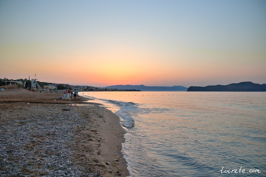 Закат с Като Сталос. Остров Крит в августе