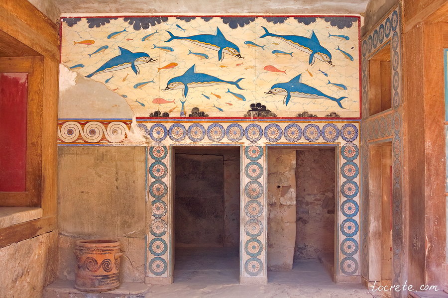 Мегарон Царицы с фреской "Дельфины"